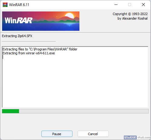 Installing WinRAR