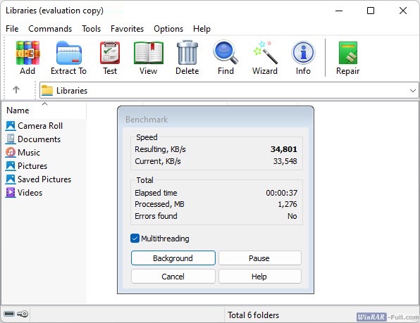 WinRAR benchmark